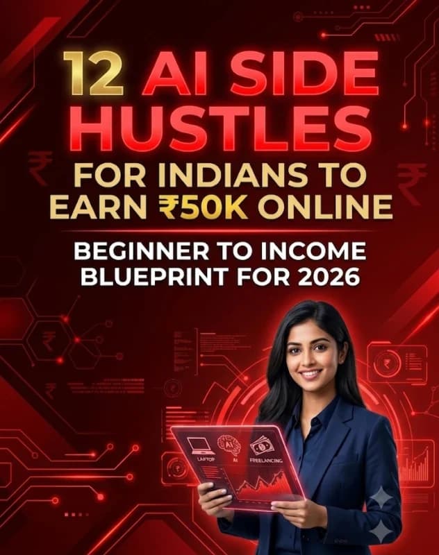 12 AI Side Hustles to Earn Your First ₹50,000 Online