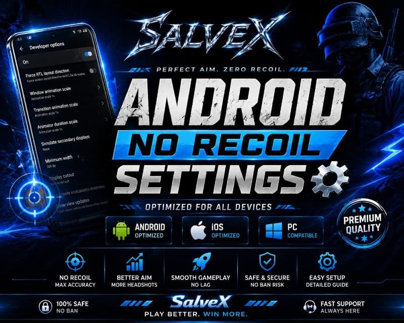 ANDROID NO RECOIL SETTINGS ⚙️
